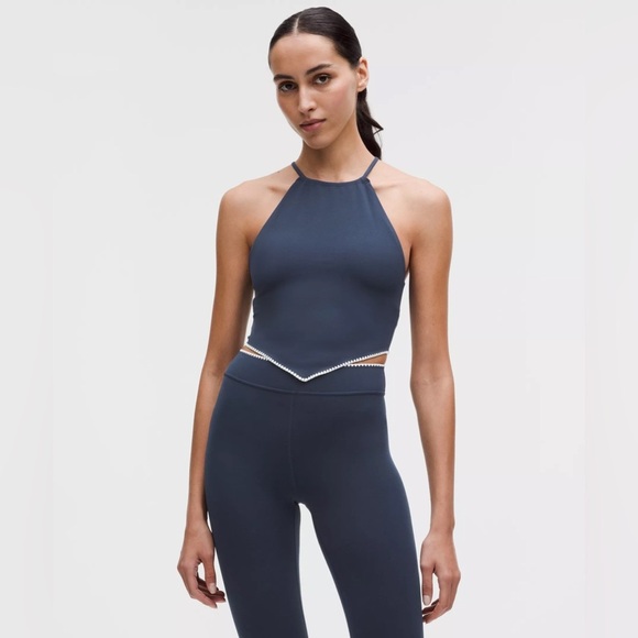 🆕💙 Lululemon Stitch Trim Halter Tank SOTM - Club Blue - Picture 1 of 9